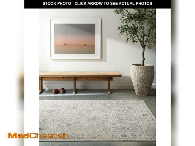 Lot 74-13733840 - Livabliss x Becki Owens Davina Damask Area Rug , 2'2" x 3'9", Light Grey - UNUSED