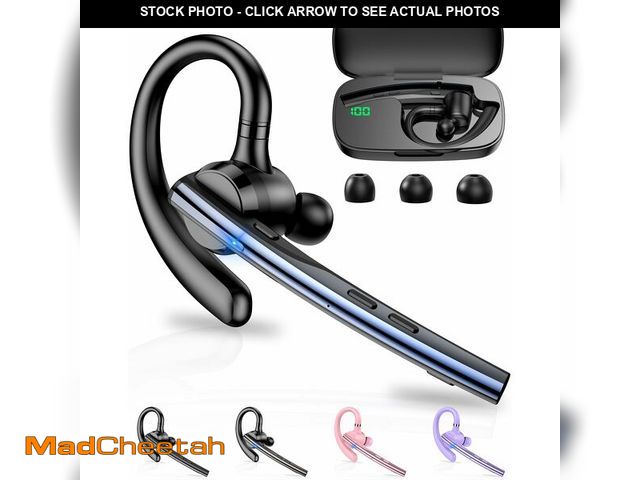 Lot 74-13546463 - New Bee Bluetooth Headset V5.1 72H Talk Time Dual Mic with Mute Button for Business, Wireless Hand-F...