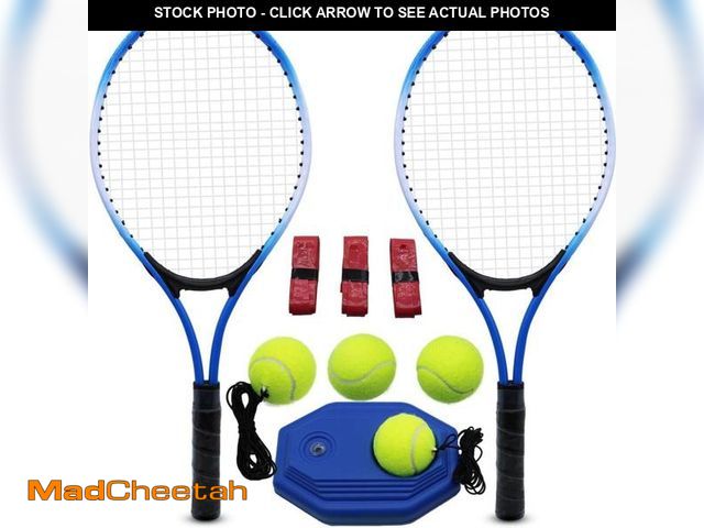 Lot 74-12513531 - Magicorange Tennis Racket Set of 2 for Adult, 27 inch Length for Beginners and Professional with 4 B...