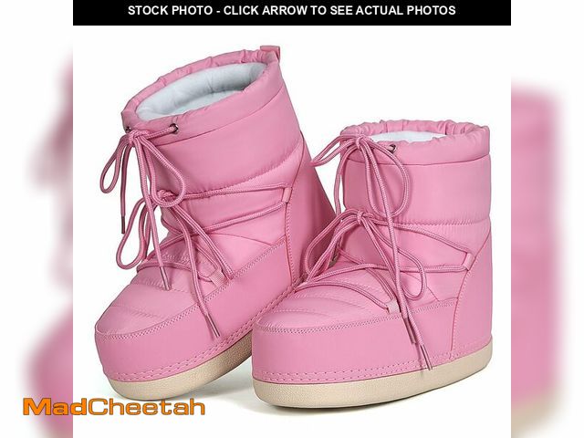 Lot 74-13547535 - QLR Womens Winter Snow Boots Anti-Slip Ankle Booties with Warm Lining Lace-up Outdoor Shoes - UNUSED