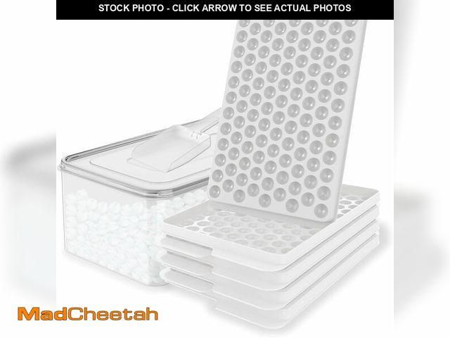 Lot 74-12333596 - WIBIMEN Mini Ice Cube Trays, Small Tiny Round Pebble Crushed Nugget Ice Trays for Freezer with Lid -...