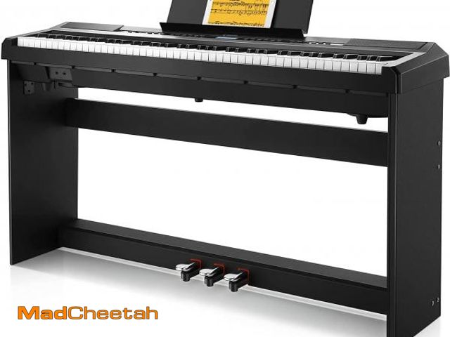Lot 74-12429435 - Donner DEP-20 Beginner Digital Piano 88 Key Full Size Weighted Keyboard, Portable Electric Piano wit...