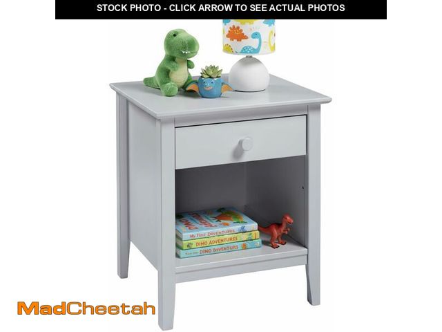 Lot 74-14349190 - Alaterre Furniture Simplicity Small Night Stand with Drawer and Large Open Shelf - 23.5" Solid Wood ...
