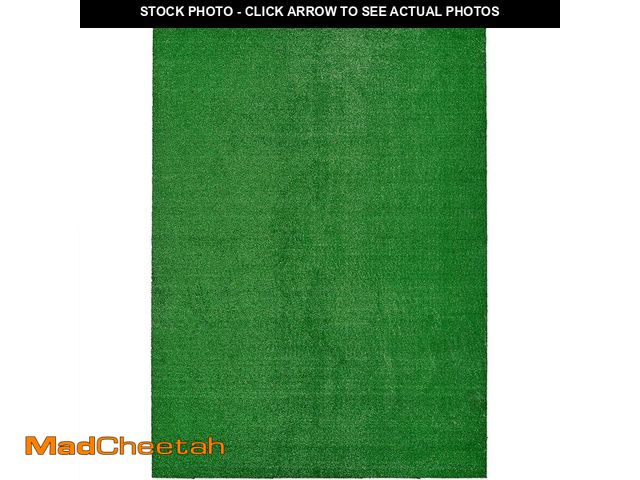 Lot 74-13500885 - Garland Rug Artificial Grass 7 Ft. X 10 Ft. Large Indoor/Outdoor Area Rug Green -Lush Green, Durable...