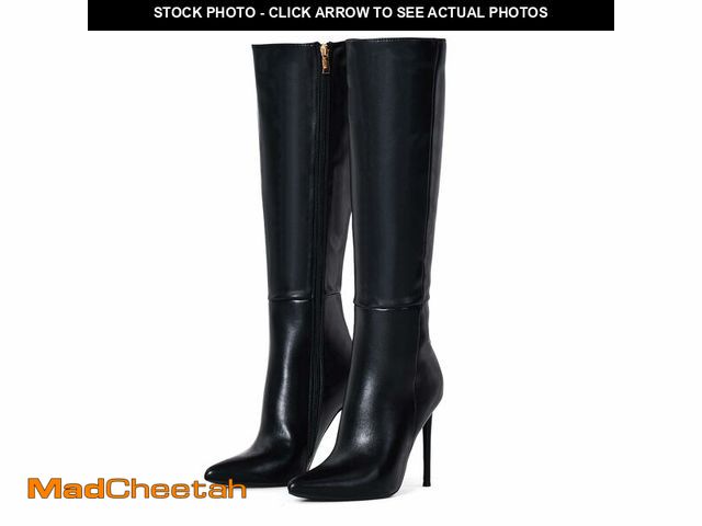 Lot 74-13714317 - Elisabet Tang 4 inch Women's Knee High Long Boots, Stiletto Tall Pointed Toe Heeled Boot Leather Sue...