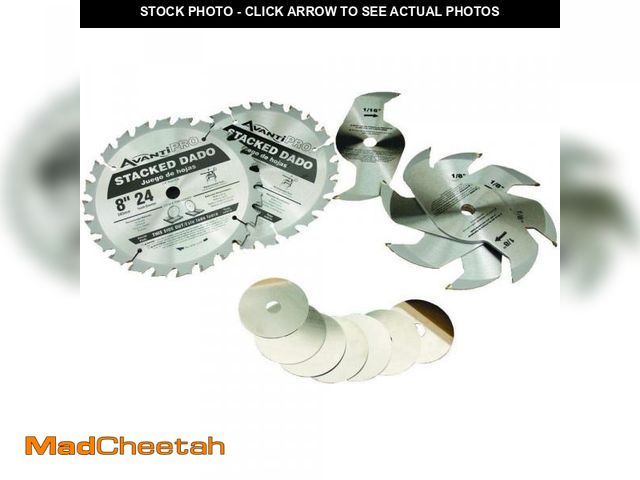 Lot 74-12364955 - Avanti Pro 8 in. x 24-Tooth Stacked Dado Circular Saw Blade Set - UNUSED