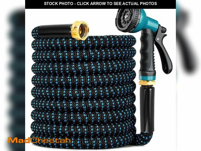 Lot 74-14208433 - Expandable Garden Hose 100ft with 10 Function Nozzle, 2025 New No Kink Flexible Water Hose 100 ft, L...