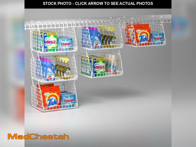 Lot 74-12716247 - PUPPYCUTE 3-Pack Laundry Room Organization and Storage, Hanging Wire Basket for Laundry with 360ÃÂ°...