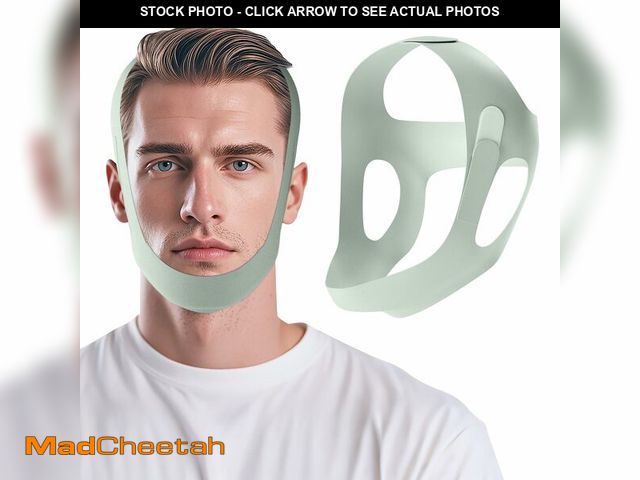 Lot 74-13572869 - OHELEEP Anti Snore Chin Strap for CPAP Users, Snore Stopper Adjustable, Chin Strap for Sleeping Comf...