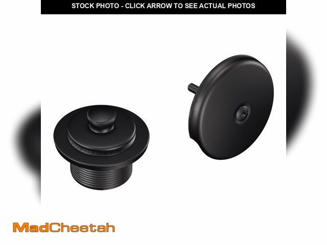 Lot 74-12605565 - Moen Wrought Iron Push-N-Lock Tub and Shower Drain Kit with Bathtub Overflow Drain Cover, 1-1/2 Inch...