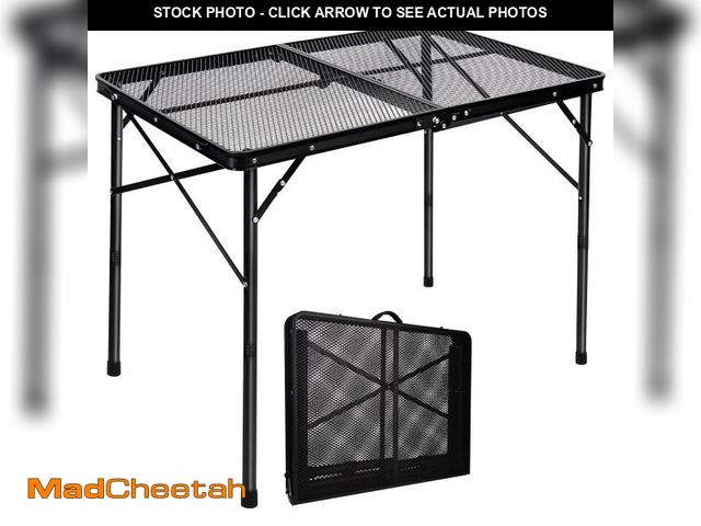 Lot 74-12513342 - OHHANI Camping Table, Folding Grill Table 3Ft, Portable Outdoor BBQ &amp; Picnic Table, Easy Storage...