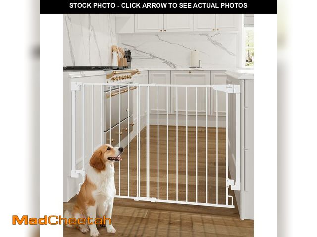 Lot 74-12694632 - Cumbor 34" Extra Tall Baby Gate for Stairs, Wall-Mounted (Drill Required), Expandable 31.6-48" No Bo...