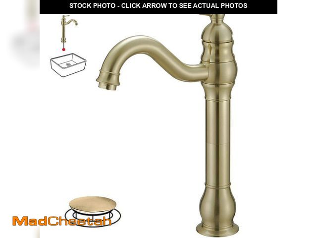Lot 74-14596704 - BWE Single Handle Single Hole Vessel Sink Faucet With 360ÃâÃÂ° Swivel Spout in Brushed Gold A-99...
