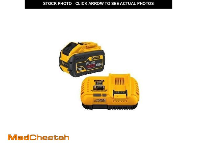 Lot 74-13038356 - 20V/60V MAX FLEXVOLT Lithium-Ion 9.0Ah Battery and Charger Starter Kit - USED
