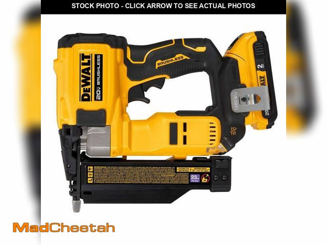 Lot 74-12796715 - DeWalt 20-Volt MAX Atomic Compact Cordless 23 Gauge Pin Nailer Kit With Brushless Motor And Battery ...