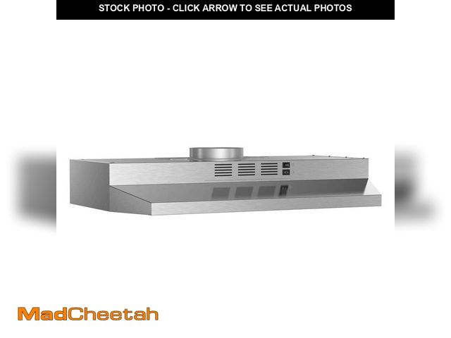 Lot 74-12664011 - VIKIO 30 in. 300 CFM Convertible Under Cabinet Range Hood in Stainless Steel with LED Light, Mesh Fi...