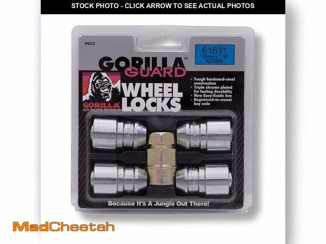 Lot 74-14267723 - Gorilla Automotive 61631 Acorn Gorilla Guard Locks (12mm x 1.50 Thread Size) - Pack of 4 - UNUSED
