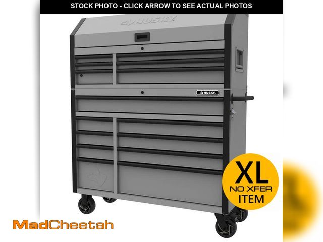 Lot 74-13056518 - Husky Tool Storage 52 in. W Heavy Duty Matte Gray Tool Chest Combo - UNUSED