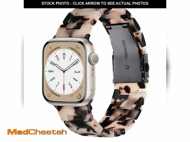 Lot 74-12882969 - V.R.HOPE Resin Band Compatible with Apple Watch Band for Women 44mm 42mm 45mm 46mm 49mm Tortoise Fas...