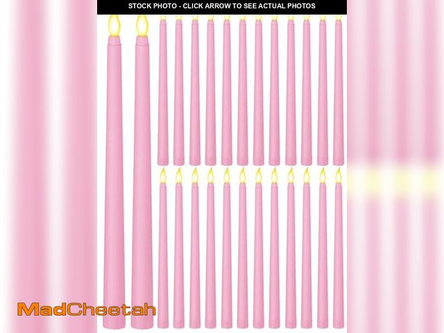 Lot 74-12302383 - 24 Pcs Flameless Taper, LED Faux Wax Candle Lights LED Candles Battery Operated Candles Flickering T...