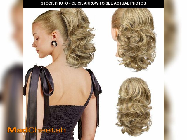 Lot 74-13569124 - Flufymooz Ponytail Extension, 14 Inch Short Drawstring Ponytail Hair Extension for Women, Soft Synth...