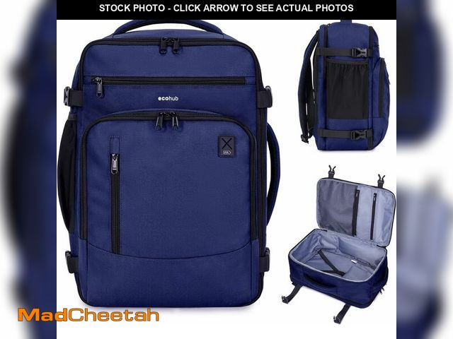 Lot 74-14358279 - ECOHUB 17" Small Travel Backpack, United Airlines Personal Item Bag 17x10x9 with 16 Pockets, Water R...