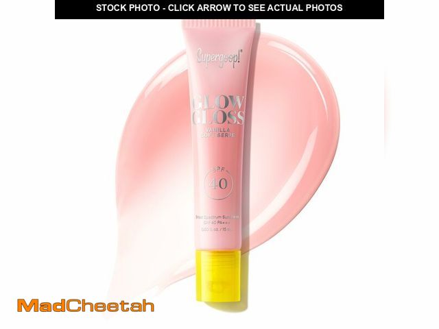 Lot 74-14213931 - Supergoop! Glow Gloss SPF 40 Lip Balm, Vanilla Soft Serve (Sweet Cream Flavor, Sheer Soft Pink Tint)...