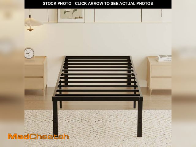 Lot 74-13815245 - Roomdiary 18 inch Twin XL Bed Frame No Box Spring Needed, Heavy Duty Metal Platform, Easy Assembly, ...