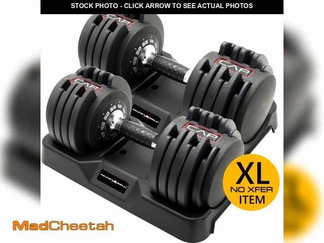 Lot 74-13275203 - CAP Barbell ADJUSTABELLÃ 55 lb Pair of Adjustable Dumbbells with Contoured Full Rotation Handle, Ho...