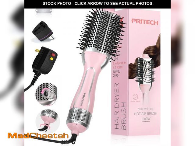 Lot 74-12119841 - PRITECH 1000W Dual Voltage Ceramic Ionic Hair Dryer Brush,4-in-1 Hot Air Styler &amp; One Step Volum...