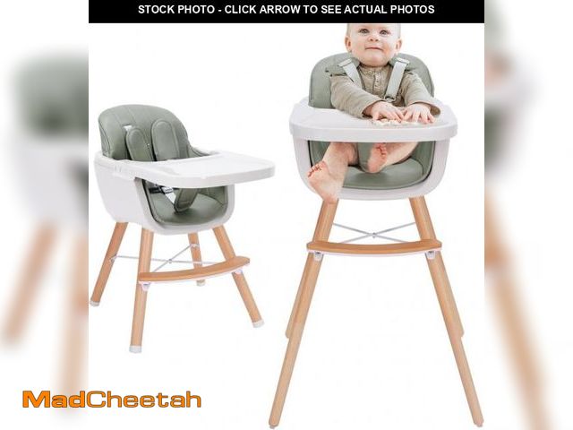 Lot 74-12366163 - Mallify 3-in-1 Convertible Wooden High Chair, High Chairs for Babies and Toddlers, Baby High Chair w...