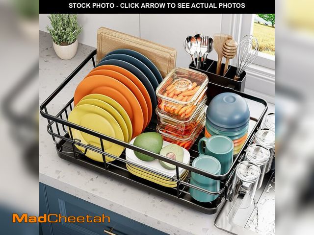 Lot 74-12664219 - Dish Drying Rack for Kitchen Counter, Large Dish Racks with Drainboard, Kitchen Sink Dish Strainer R...
