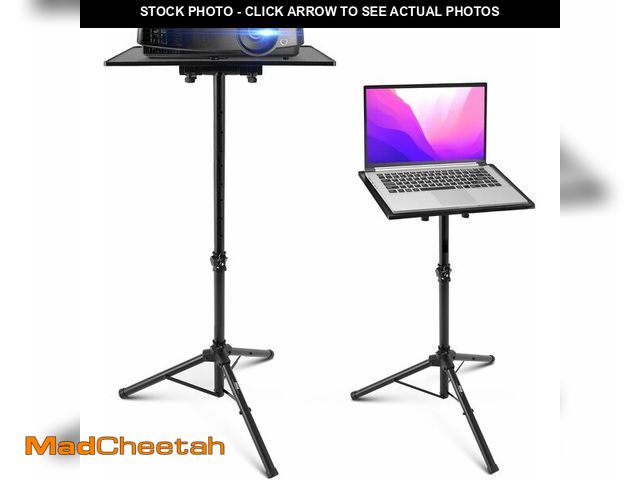 Lot 74-13844784 - PYLE Laptop &amp; Projector Stand, Tripod Stand With Adjustable Height 28"-50", Portable DJ Equipmen...