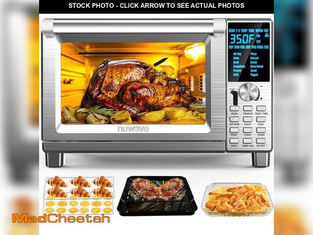 Lot 74-13710248 - Nuwave Bravo Air Fryer Toaster Smart Oven, 12-in-1 Countertop Convection, 30-QT XL Capacity, 50ÃÂ°-...