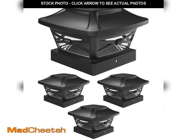 Lot 74-14207782 - Davinci Lighting Renaissance Solar Outdoor Post Cap Lights - Includes Bases for 4x4 5x5 6x6 Posts - ...