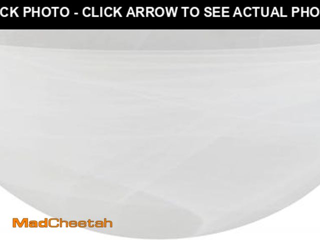 Lot 74-12210490 - Aspen Creative 23516-21, Alabaster Replacement Glass Shade for Medium Base Socket Torchiere Lamp, Sw...