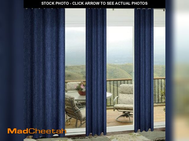Lot 74-13953367 - Pitalk Navy Blue Curtains 84 Inch Length for Living Room 2 Panels Set Window Treatments Semi Sheer L...