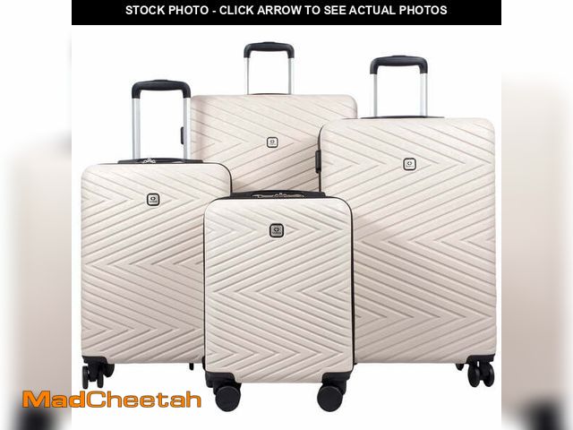 Lot 74-14260055 - Travelhouse 4 Piece Hardshell Luggage Set Hardside Lightweight Suitcase with TSA Lock Spinner Wheels...