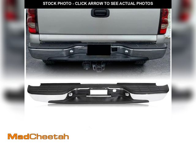 Lot 74-12516419 - *SEE DETAILS* ECOTRIC Rear Step Bumper Bar Chrome Compatible with 1999-2006 Chevy Chevrolet Silverad...