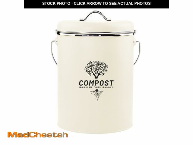 Lot 74-14297965 - Holismo Kitchen Countertop Compost Bin, Odor Resistant Indoor Compost Bin with Lid and Charcoal Filt...