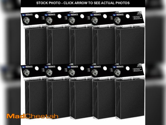 Lot 74-14263194 - 1000 Counts Black Card Sleeves, Matte Card Sleeve Deck Card Protectors, Trading Card Sleeves Fit for...