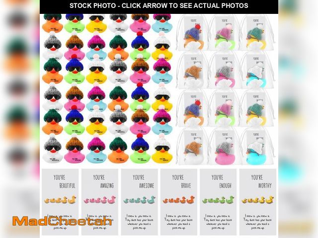 Lot 74-12128831 - Liliful Employee Appreciation Gift Bulk for coworker Inspirational Mini Rubber Ducks with Glasses Yo...