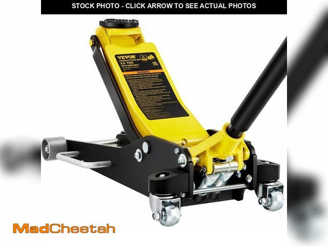 Lot 74-13071854 - VEVOR 3 Ton Low Profile , Aluminum and Steel Racing Floor Jack with Dual Pistons Quick Lift Pump for...