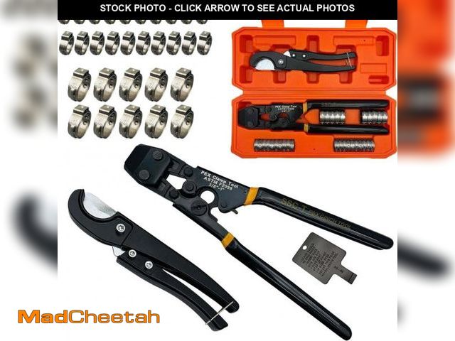 Lot 74-12311553 - PEX Pipe Clamp Cinch Tool Crimping Tool Crimper for Stainless Steel Clamps from 3/8-inch to 1-inch w...