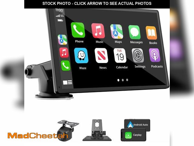 Lot 74-12976696 - Portable Wireless Carplay Car Stereo, 7" HD Touchscreen for Car with Apple CarPlay &amp; Android Aut...