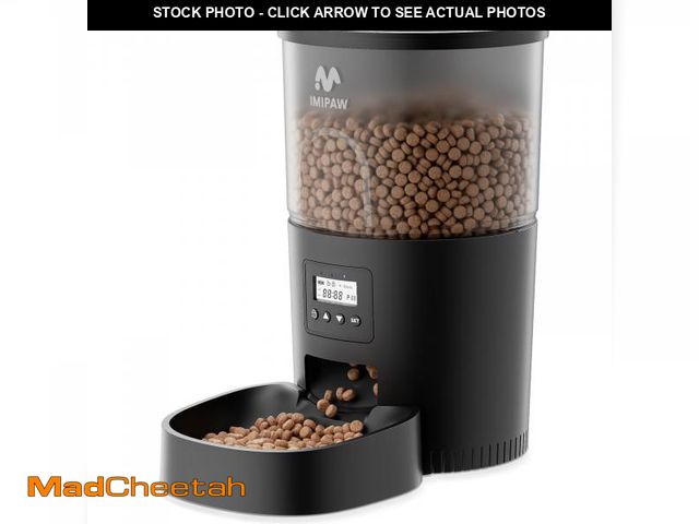 Lot 74-12216911 - IMIPAW Automatic Cat Feeders, 3L Timed Cat Dry Food Dispenser, Dual Power Supply, Programmable Porti...