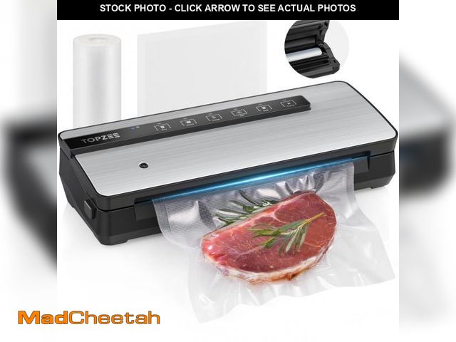 Lot 74-12221976 - Vacuum Sealer for Food - 90kpa Vacuum Sealer Machine with Bags Storage and Built-in Cutter, Food Sea...