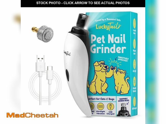 Lot 74-13627291 - LuckyTail Pet Nail Grinder for Dogs and Cats - Super Quiet and Low Vibration Electric Dog Nail Grind...