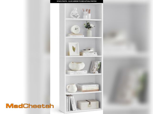 Lot 74-12096575 - VASAGLE CUSTOS Collection - Bookshelf, 6-Tier Bookcase, Book Shelf, Open Storage Shelf, 9.4 x 23.6 x...