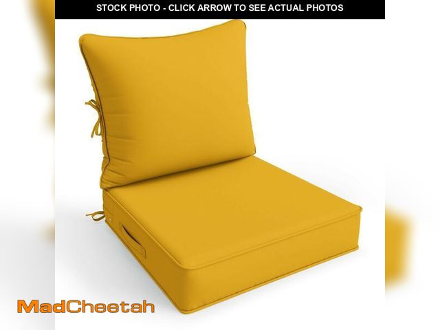 Lot 74-14376104 - 19 in. x 19 in. x 4 in. Square Outdoor Deep Seating Cushion Set Seat and Back Cushion for Lounge Cha...
